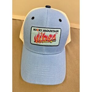 Rocky Mountain Vibes Strapback Hat Blue Premier League Hat MiLB hat